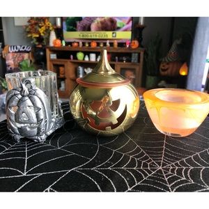 Three Halloween Votive Candle Holders